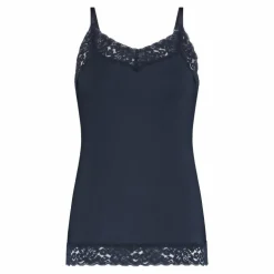 TEN CATE Secrets Lace women spaghetti top met kant (1-pack), dames singlet, donker marine