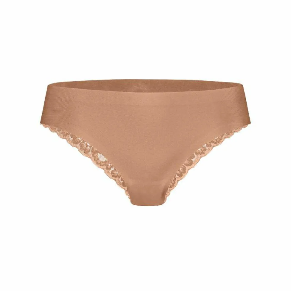 TEN CATE Secrets women brazilian met kant (1-pack), dames slip lage taille, hazelnoot