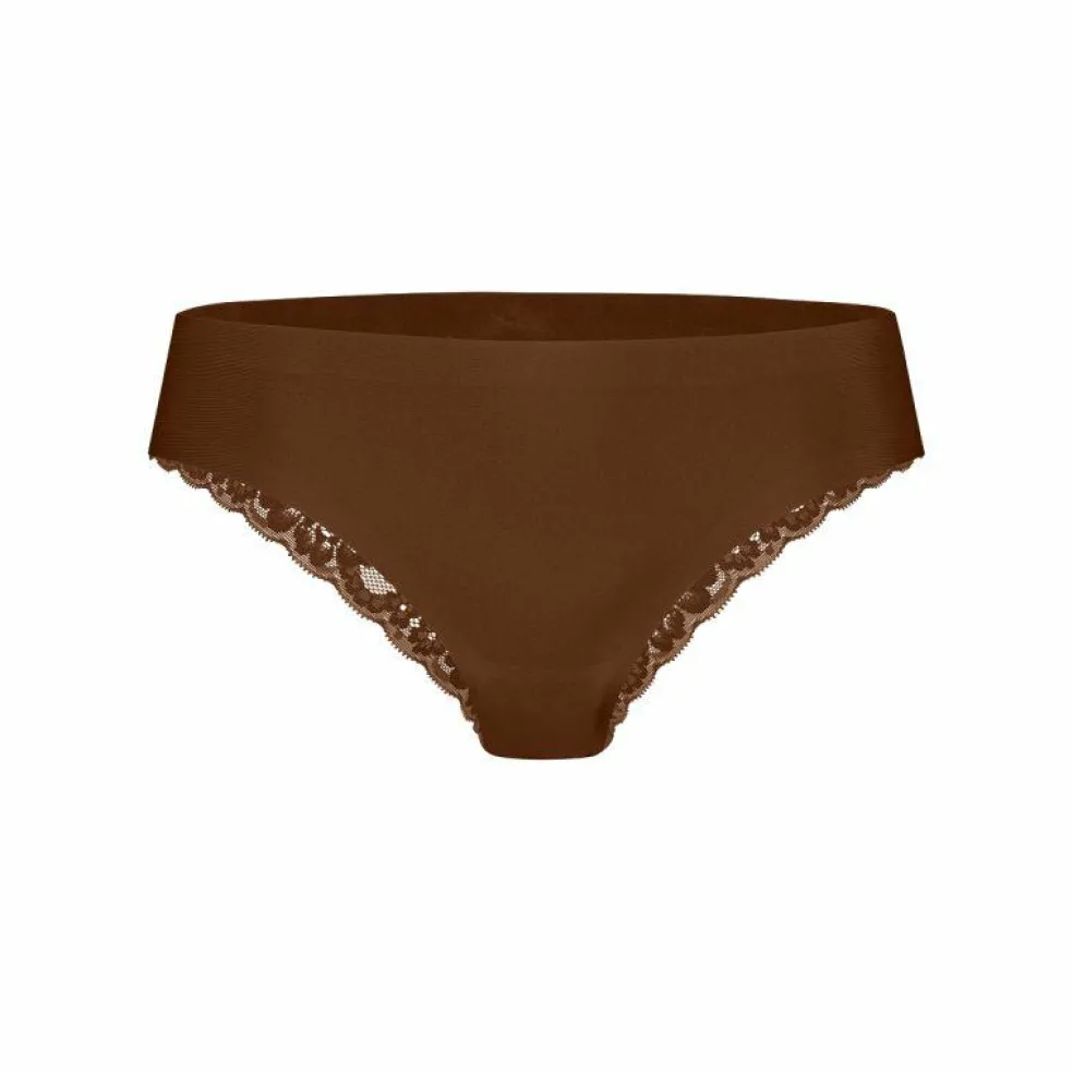 TEN CATE Secrets women brazilian met kant (1-pack), dames slip lage taille, kokosnoot