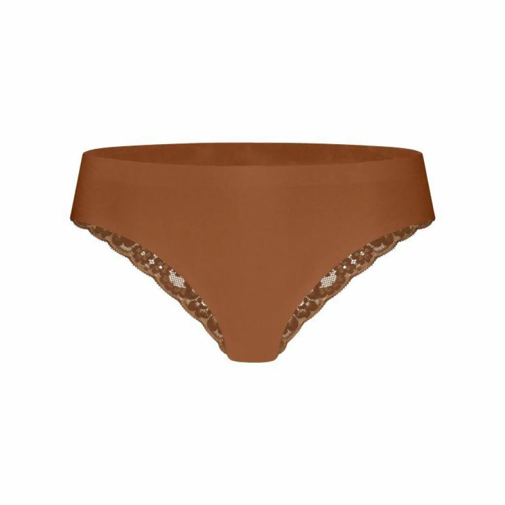 TEN CATE Secrets women brazilian met kant (1-pack), dames slip lage taille, pecan
