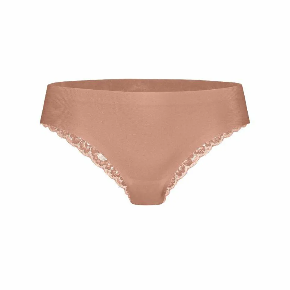 TEN CATE Secrets women brazilian met kant (1-pack), dames slip lage taille, roze bruin