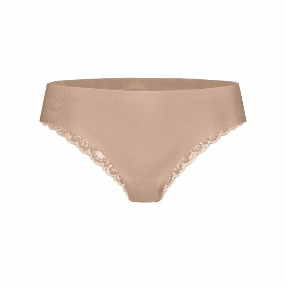 TEN CATE Secrets women brazilian met kant (1-pack), dames slip lage taille, walnoot bruin