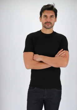 TEN CATE Thermo men T-shirt, heren thermo T-shirt korte mouw en O-hals, zwart