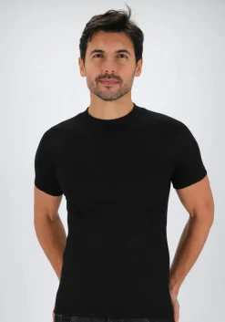 TEN CATE Thermo men T-shirt, heren thermo T-shirt korte mouw en O-hals, zwart