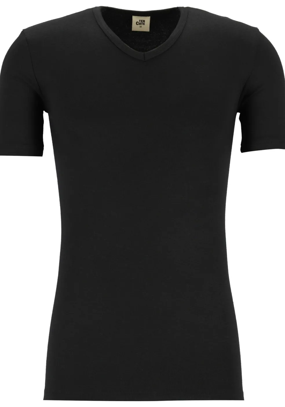 TEN CATE Thermo men V-neck, heren thermo T-shirt V-hals, zwart