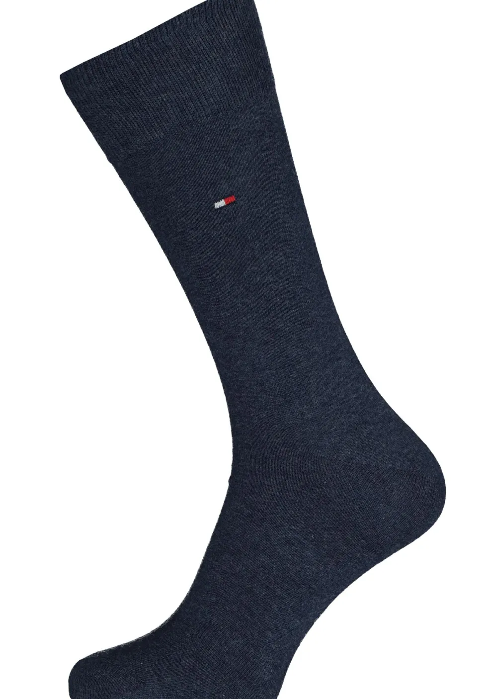 Tommy Hilfiger Check Socks (2-pack), herensokken katoen, geruit en uni, jeans blauw