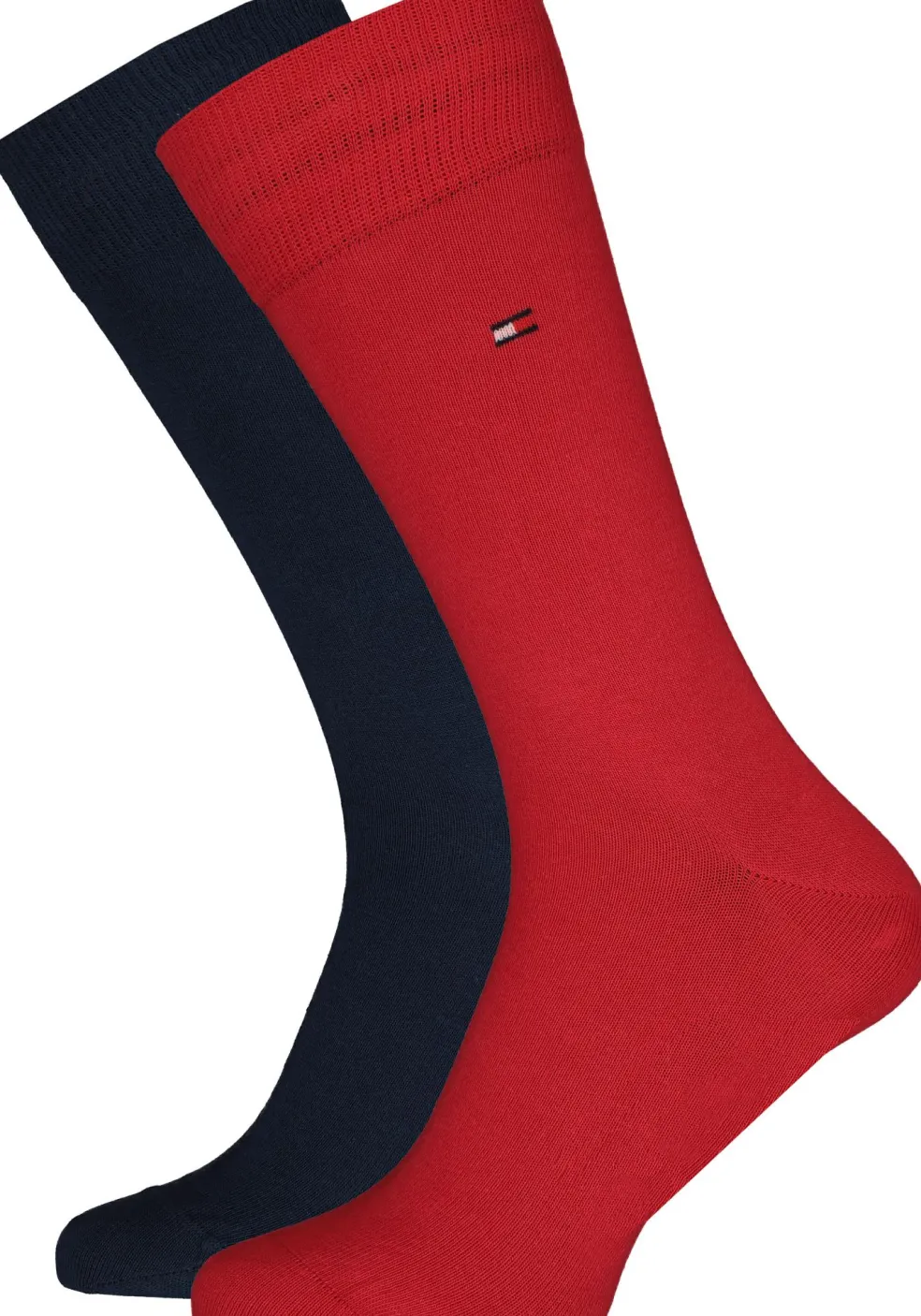 Tommy Hilfiger Classic Socks (2-pack), herensokken katoen, rood en blauw