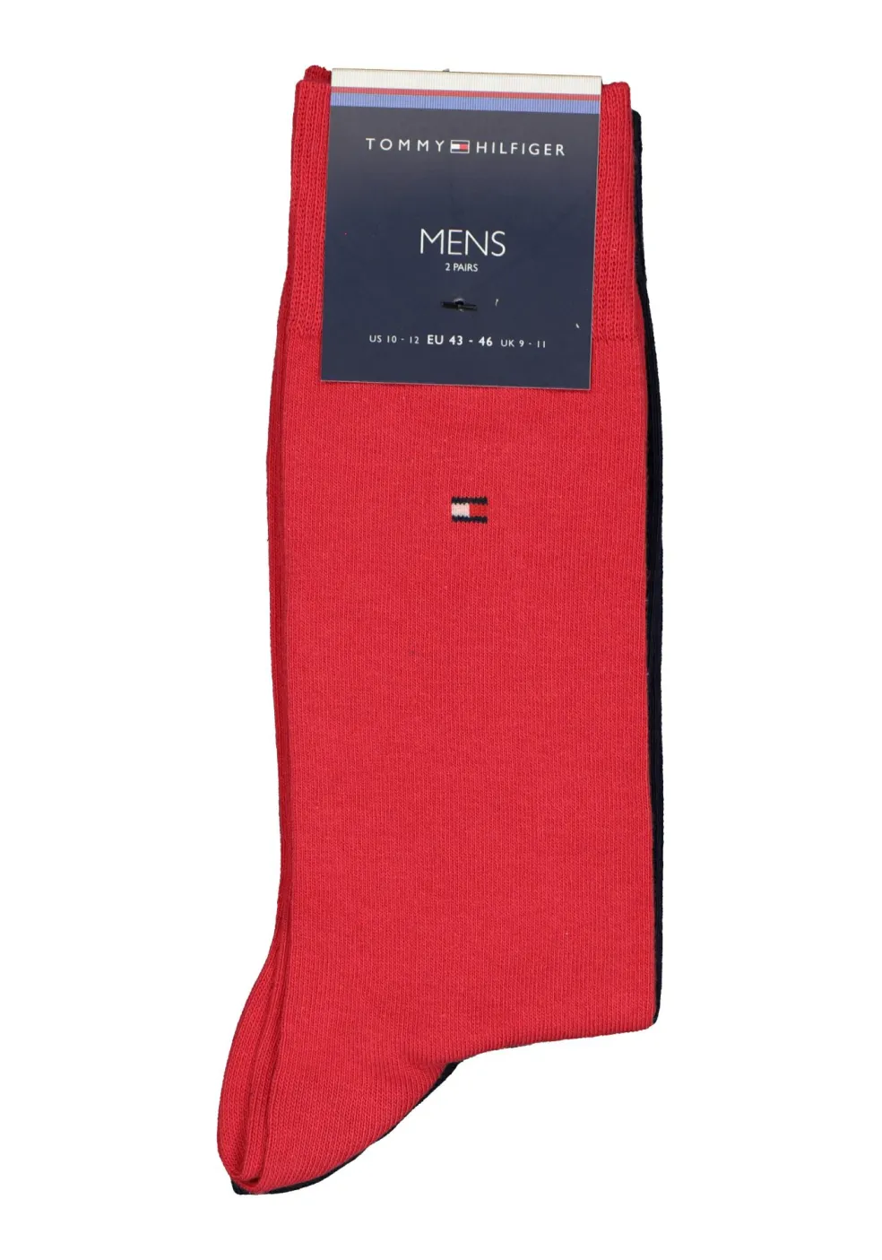 Tommy Hilfiger Classic Socks (2-pack), herensokken katoen, rood en blauw