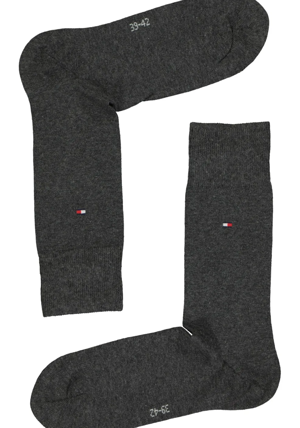 Tommy Hilfiger Classic Socks (2-pack), herensokken katoen, antraciet melange