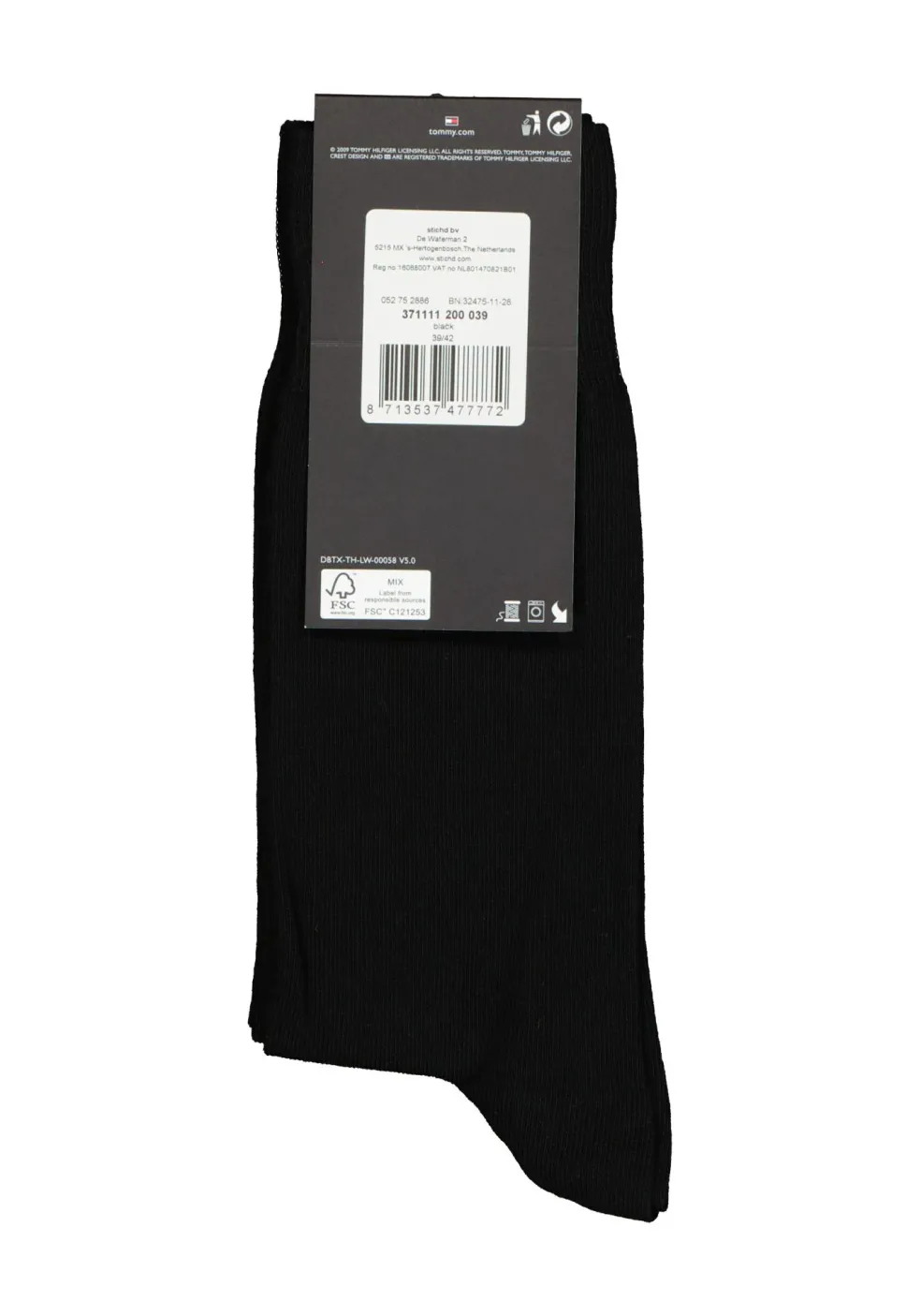 Tommy Hilfiger Classic Socks (2-pack), herensokken katoen, zwart