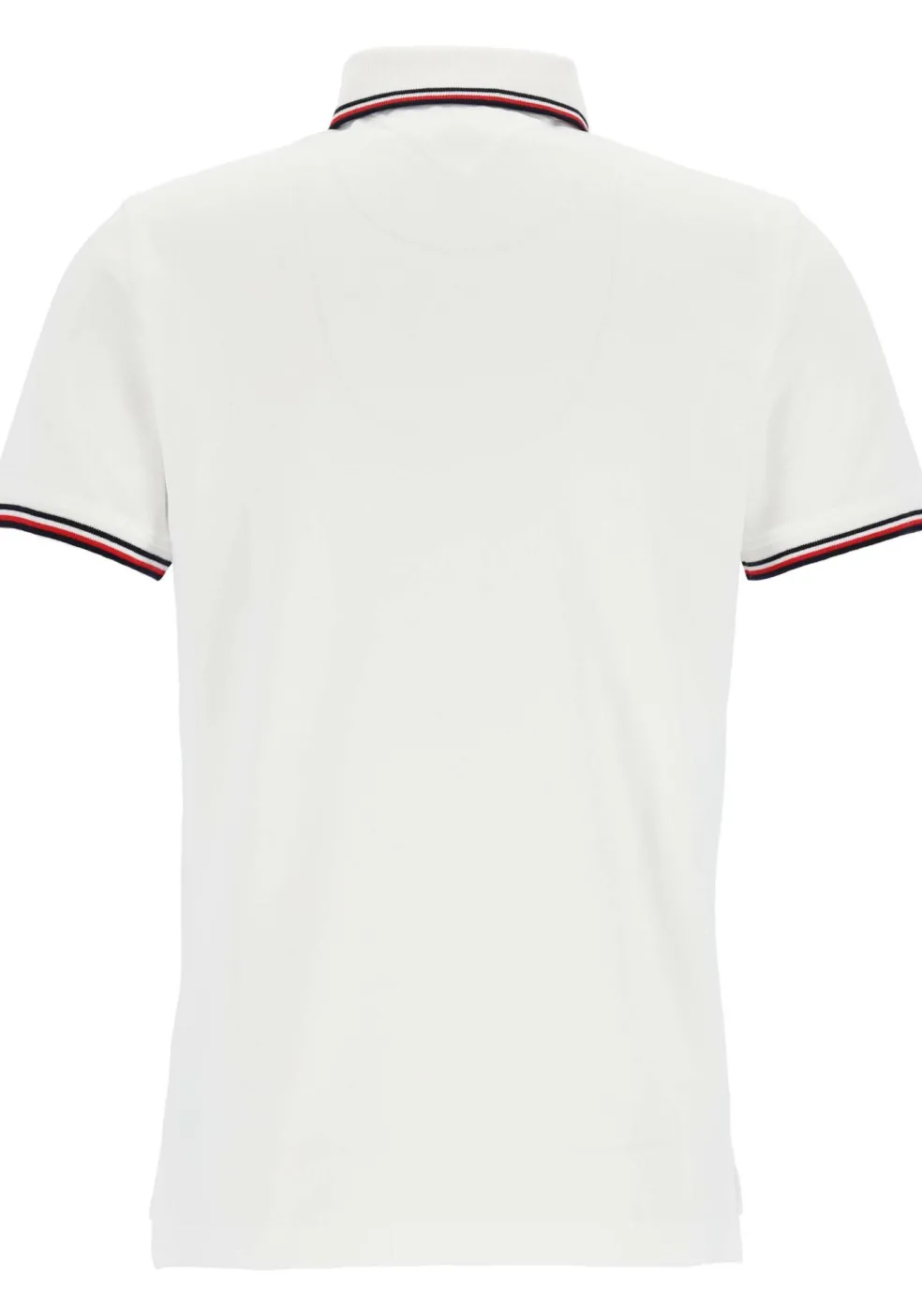 Tommy Hilfiger Core slim fit polo, heren polo met contrastbiezen, wit
