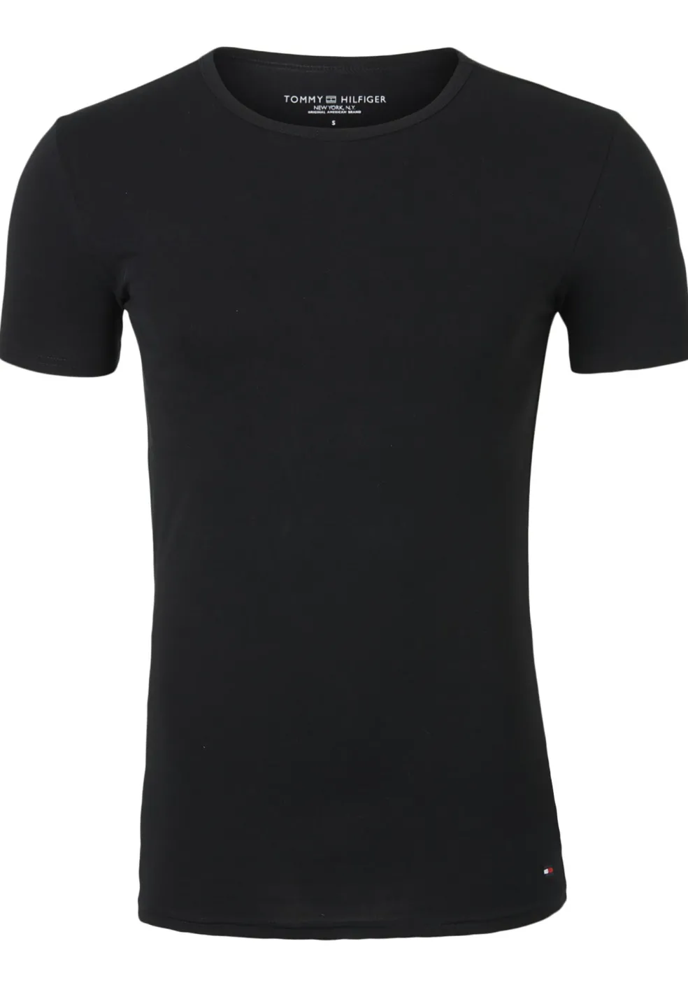 Tommy Hilfiger Cotton stretch T-shirts (3-pack), heren T-shirts O-hals, zwart
