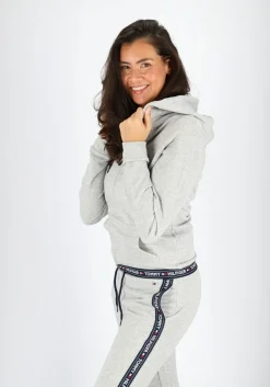 Tommy Hilfiger dames Authentic track pant, joggingbroek normale dikte, grijs melange
