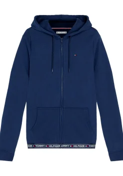 Tommy Hilfiger dames Authentic hoodie, sweatvest met capuchon, middeldik, donkerblauw