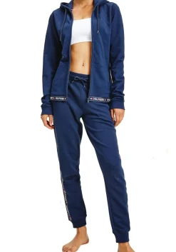 Tommy Hilfiger dames Authentic hoodie, sweatvest met capuchon, middeldik, donkerblauw