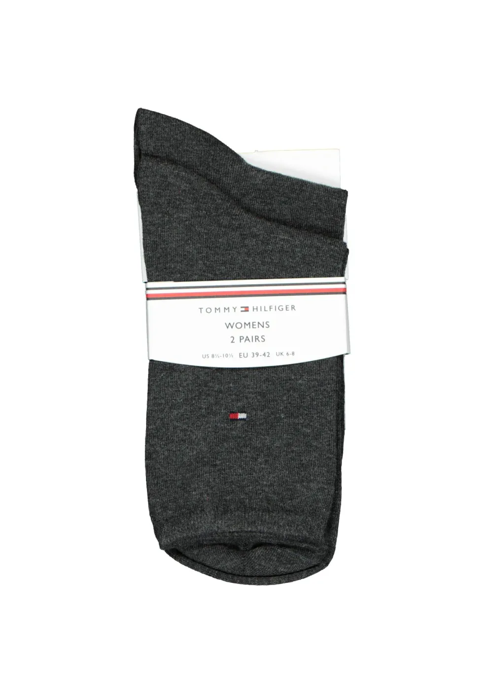 Tommy Hilfiger damessokken Casual (2-pack), uni katoen, antraciet melange