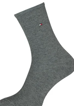 Tommy Hilfiger damessokken Casual (2-pack), uni katoen, midden grijs melange