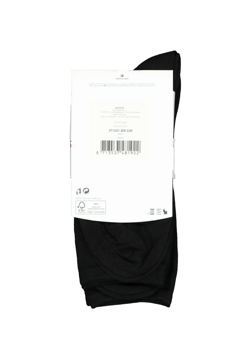 Tommy Hilfiger damessokken Casual (2-pack), uni katoen, zwart
