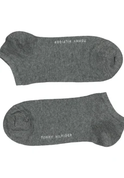 Tommy Hilfiger damessokken Sneaker (2-pack), korte enkelsok katoen, grijs melange