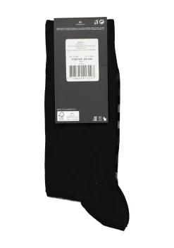 Tommy Hilfiger Duo Stripe Socks (2-pack), herensokken katoen, gestreept en uni, zwart met grijs
