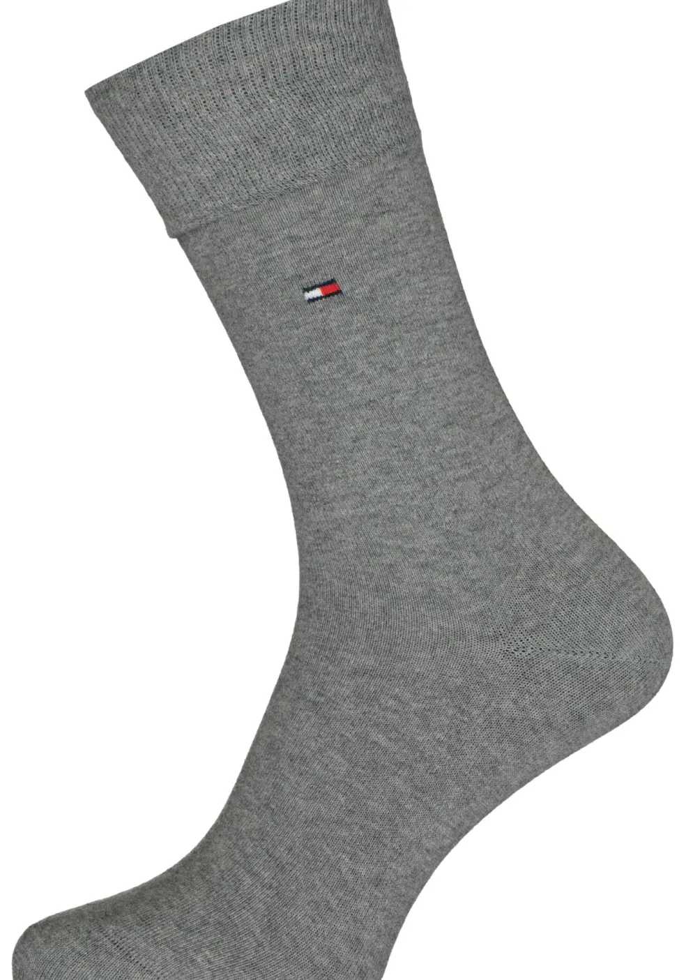 Tommy Hilfiger Duo Stripe Socks (2-pack), herensokken katoen, gestreept en uni, antraciet grijs