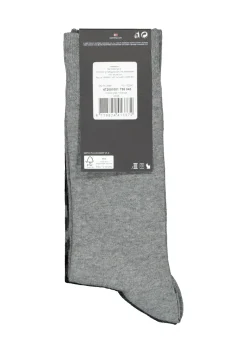 Tommy Hilfiger Duo Stripe Socks (2-pack), herensokken katoen, gestreept en uni, antraciet grijs