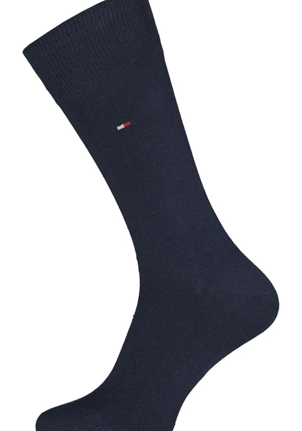 Tommy Hilfiger Duo Stripe Socks (2-pack), herensokken katoen, gestreept en uni, blauw en rood