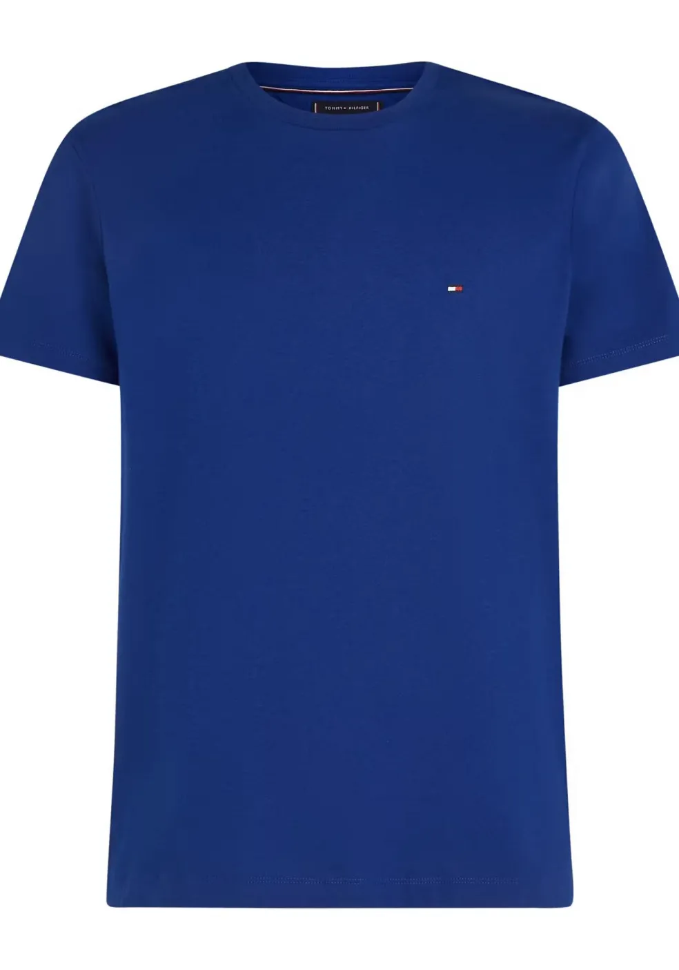 Tommy Hilfiger Essential Regular Fit Solid Tee, heren T-shirt korte mouw O-hals, blauw
