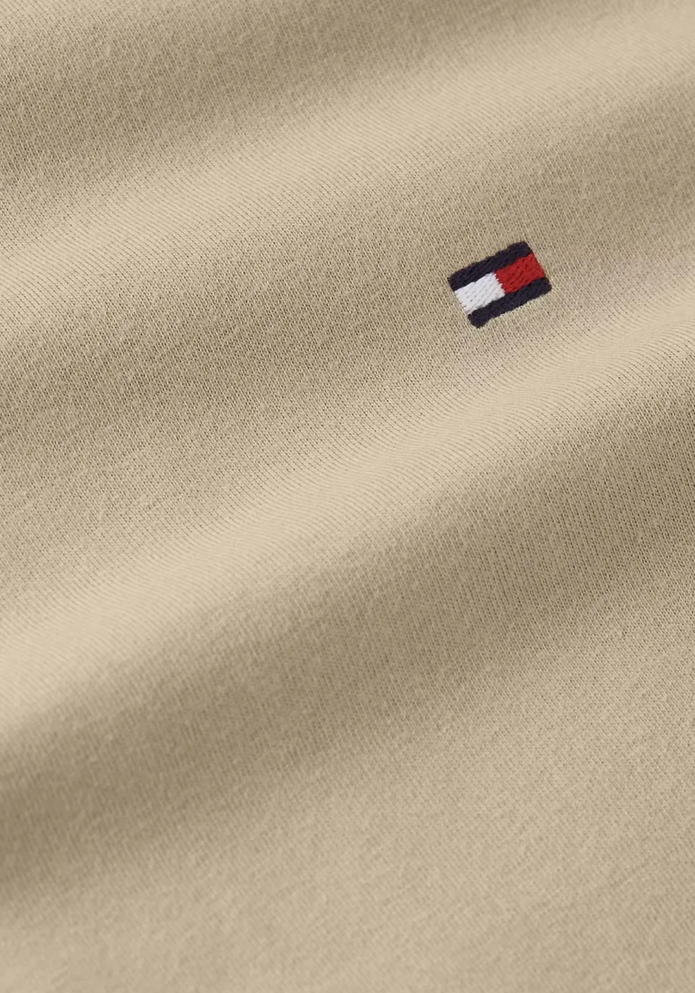 Tommy Hilfiger Essential Regular Fit Solid Tee, heren T-shirt korte mouw O-hals, beige