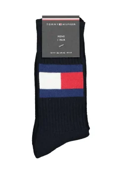 Tommy Hilfiger Flag Socks (1-pack), unisex sportsokken katoen, donkerblauw