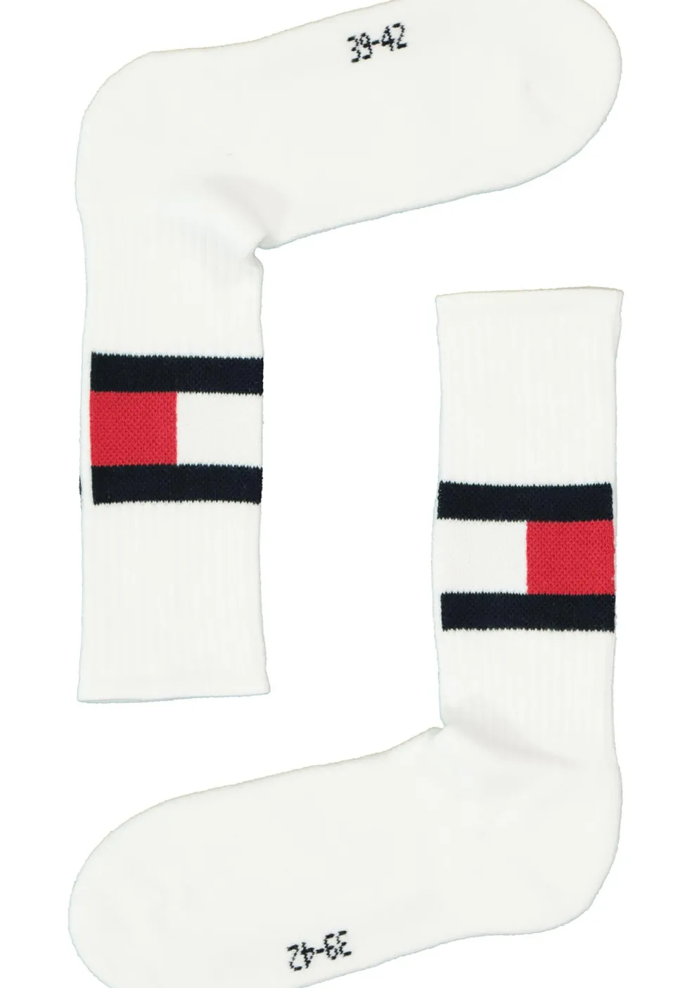 Tommy Hilfiger Flag Socks (1-pack), unisex sportsokken katoen, wit
