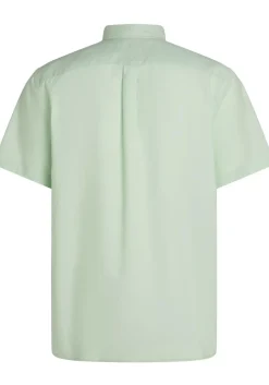 Tommy Hilfiger Flex Poplin Regular Fit Shirt, korte mouw, popeline, lichtgroen
