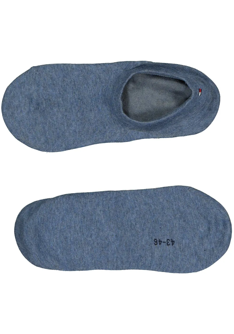 Tommy Hilfiger Footie Socks (2-pack), heren sneaker sokken katoen, onzichtbaar, jeans blauw