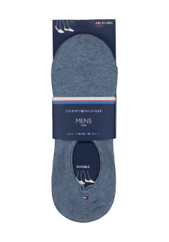 Tommy Hilfiger Footie Socks (2-pack), heren sneaker sokken katoen, onzichtbaar, jeans blauw