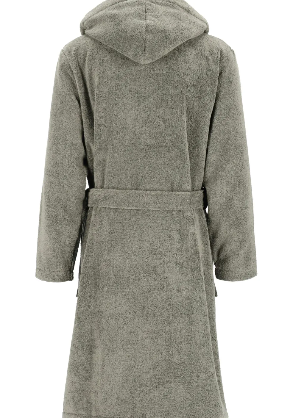 Tommy Hilfiger heren badjas, dik badstof met capuchon, grijs