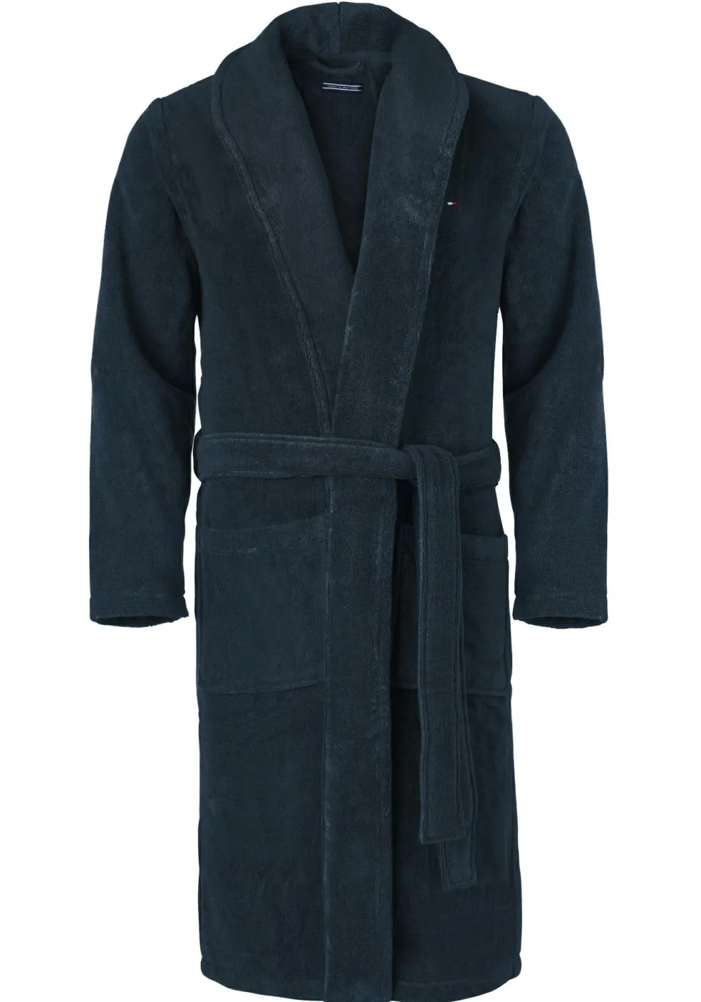 Tommy Hilfiger heren badjas, dik badstof, blauw