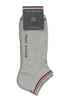 Tommy Hilfiger Iconic Sports Sneaker Socks (2-pack), heren sport enkelsokken, grijs