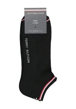 Tommy Hilfiger Iconic Sports Sneaker Socks (2-pack), heren sport enkelsokken, zwart