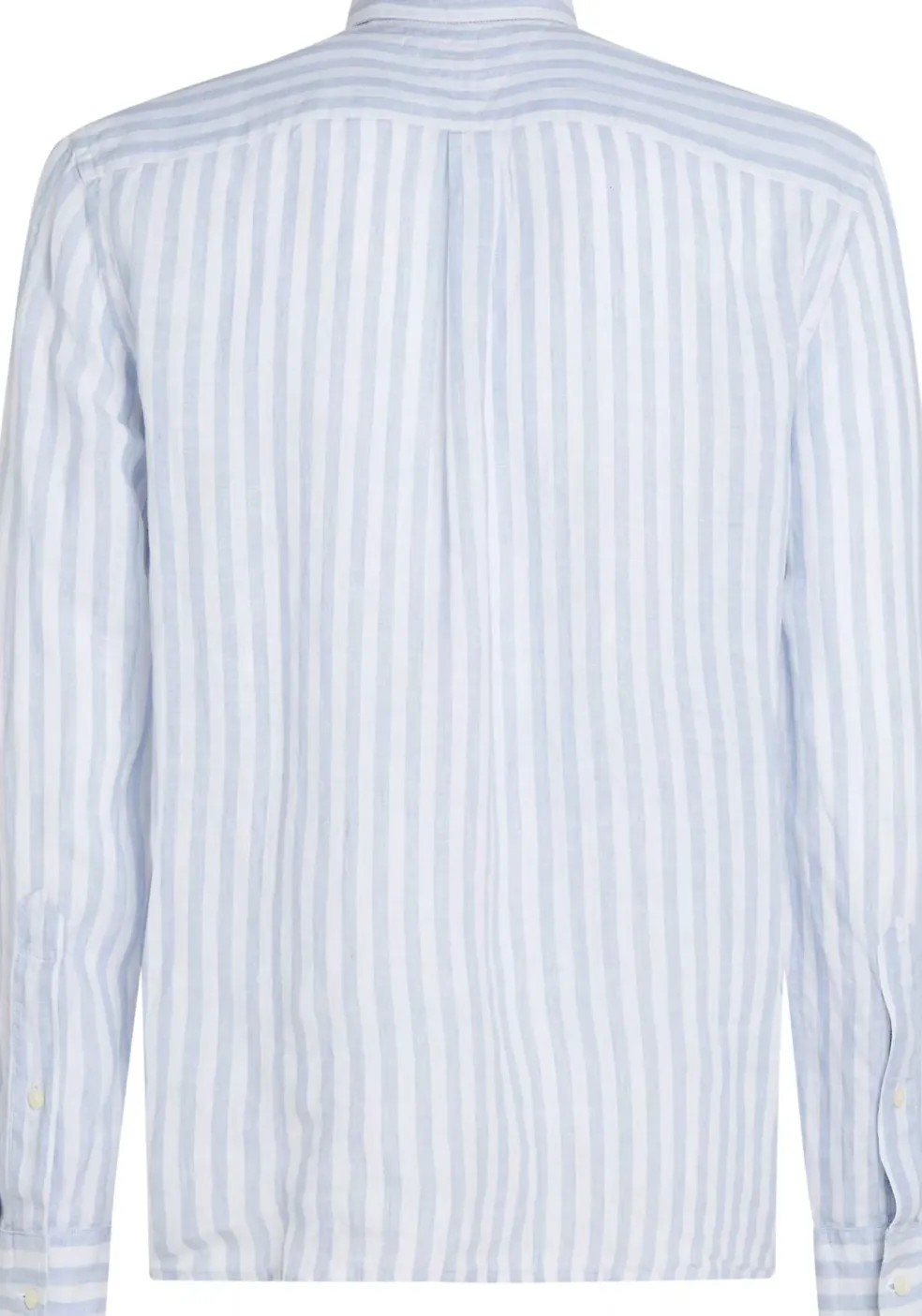 Tommy Hilfiger Linen Essential Regular Fit Shirt, structuur, lichtblauw met wit gestreept