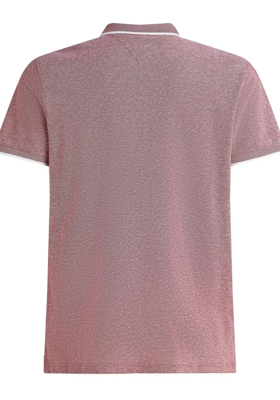 Tommy Hilfiger Linen Pique Regular Polo, heren poloshirt, rood melange