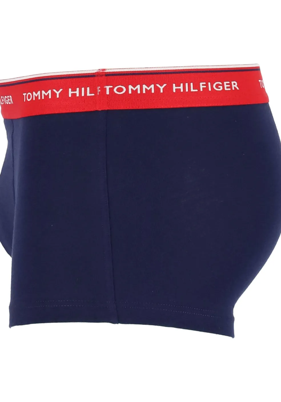 Tommy Hilfiger low rise trunk (3-pack), lage heren boxers kort, blauw met 3 kleuren tailleband
