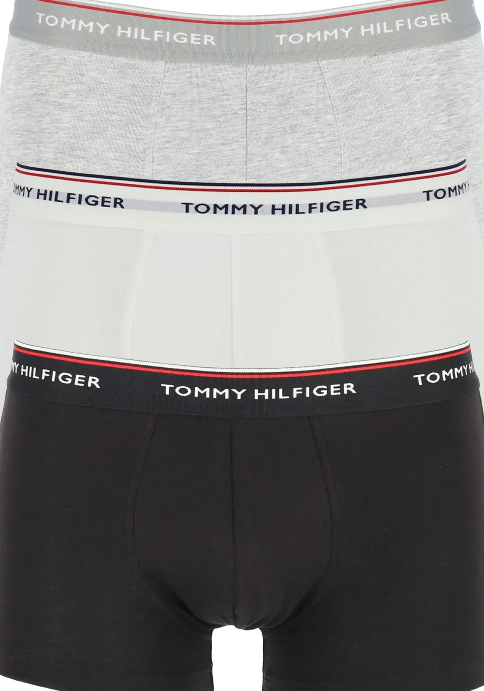 Tommy Hilfiger low rise trunk (3-pack), lage heren boxers kort, zwart, wit, grijs