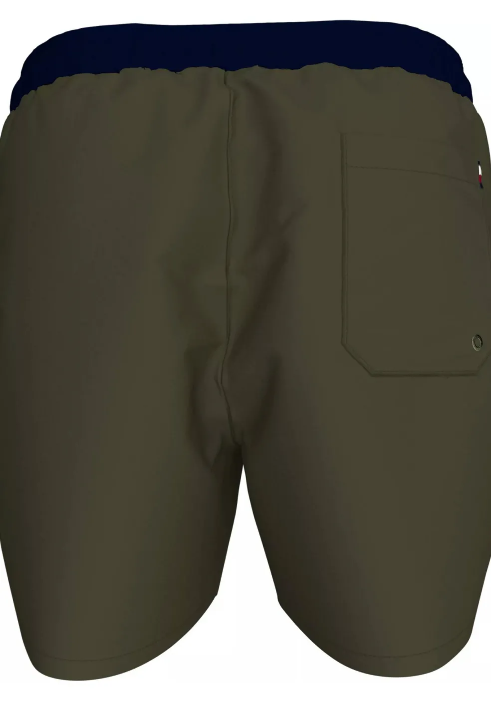 Tommy Hilfiger Medium Drawstring swimshort, heren zwembroek, army groen met blauwe band