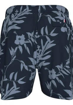 Tommy Hilfiger Medium Drawstring swimshort, heren zwembroek, donkerblauw met lichtblauwe bloemen print