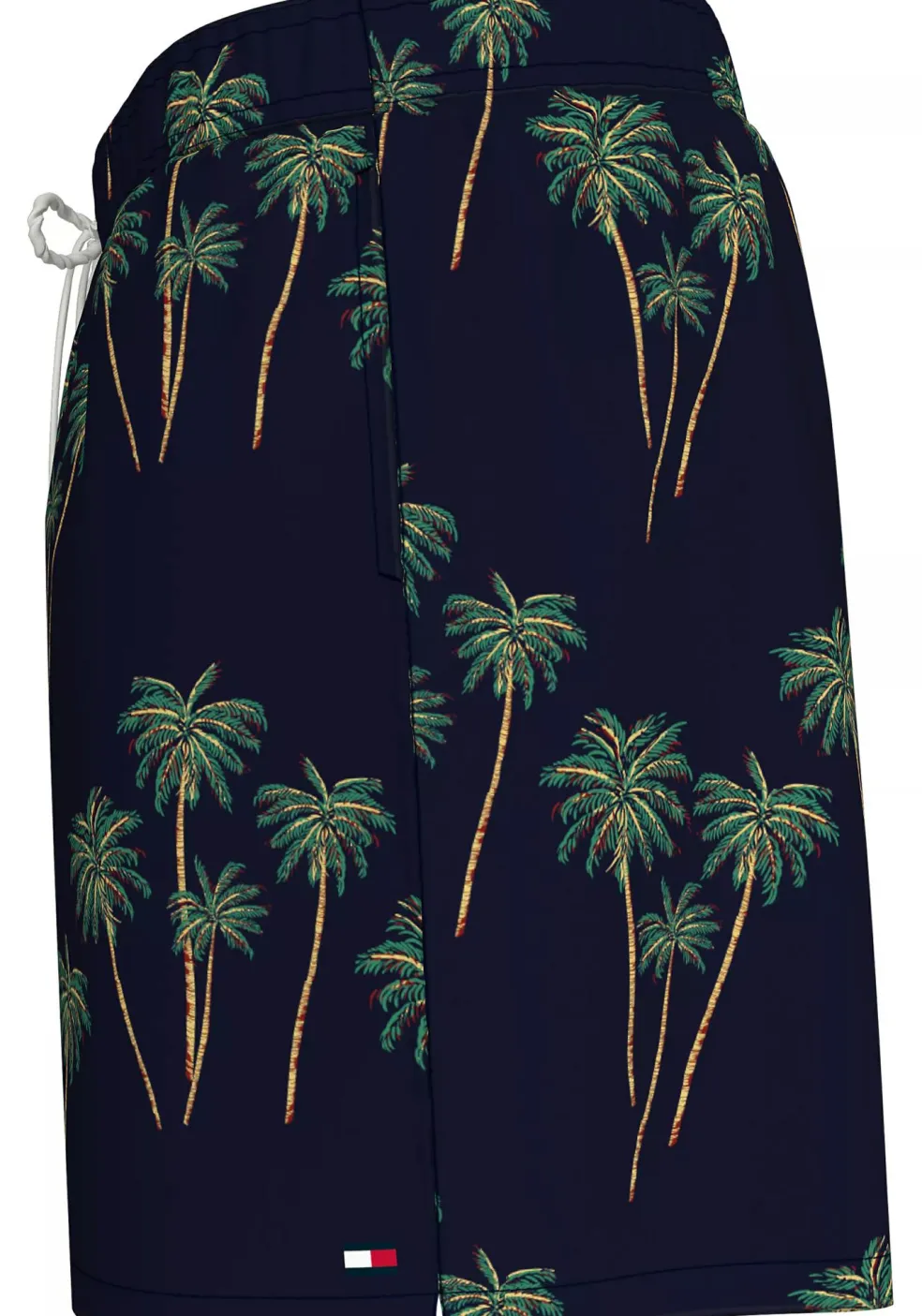 Tommy Hilfiger Medium Drawstring swimshort, heren zwembroek, donkerblauw met palmbomen print