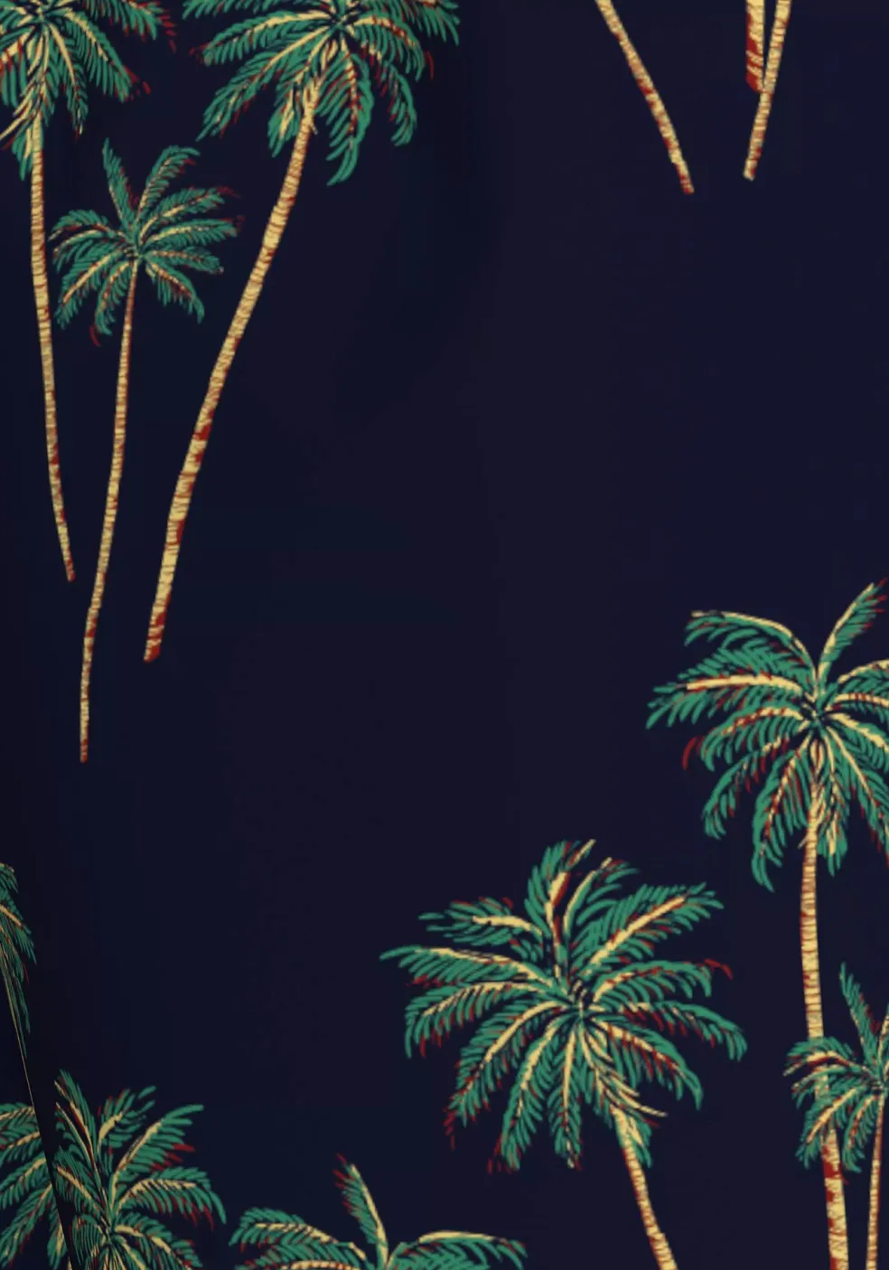 Tommy Hilfiger Medium Drawstring swimshort, heren zwembroek, donkerblauw met palmbomen print