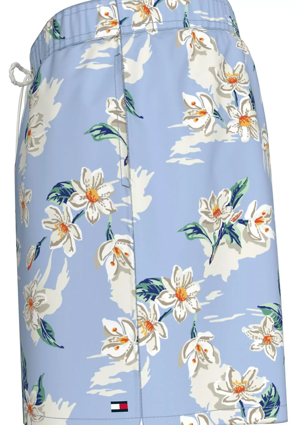 Tommy Hilfiger Medium Drawstring swimshort, heren zwembroek, lichtblauw met bloemen print
