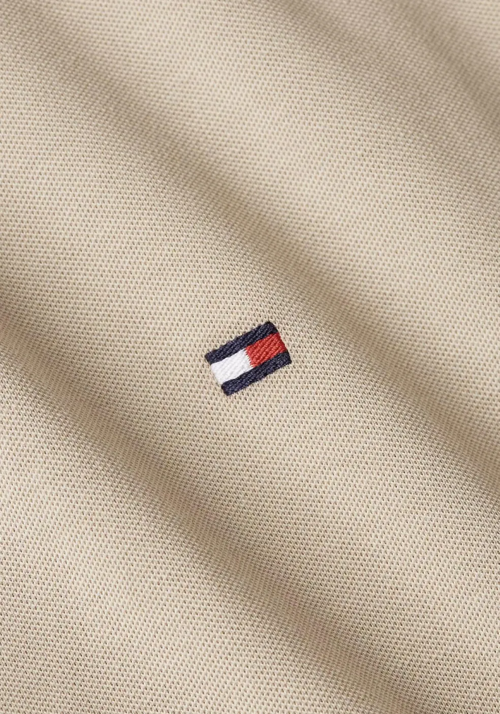 Tommy Hilfiger Performance Tipped Tee, heren T-shirt korte mouw O-hals, beige
