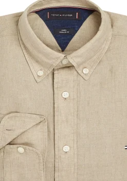 Tommy Hilfiger Pigment Dyed Regular Fit Shirt, popeline, beige