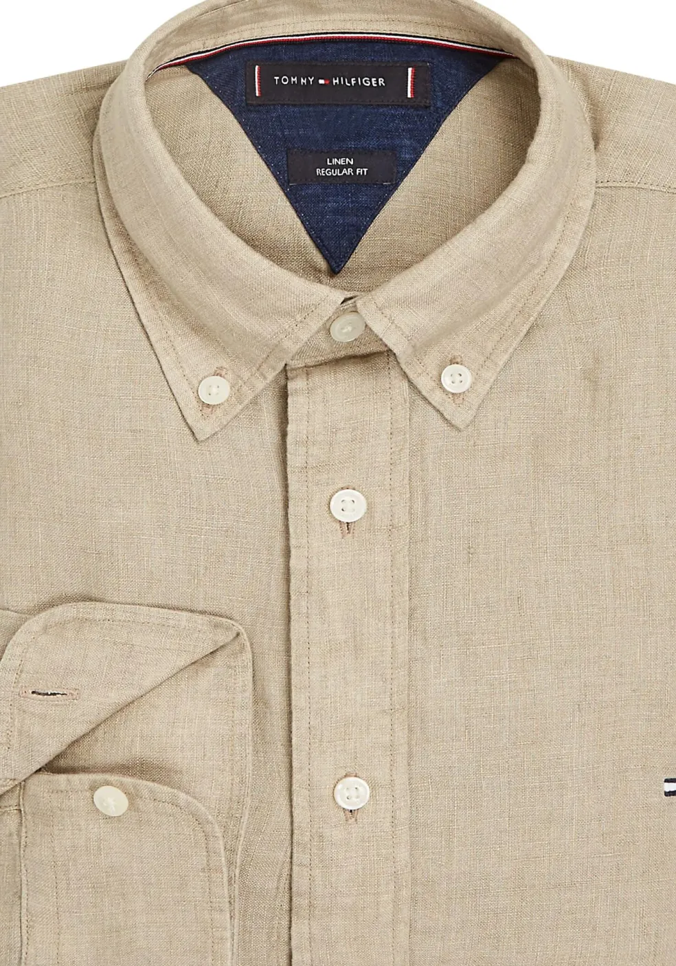 Tommy Hilfiger Pigment Dyed Regular Fit Shirt, popeline, beige